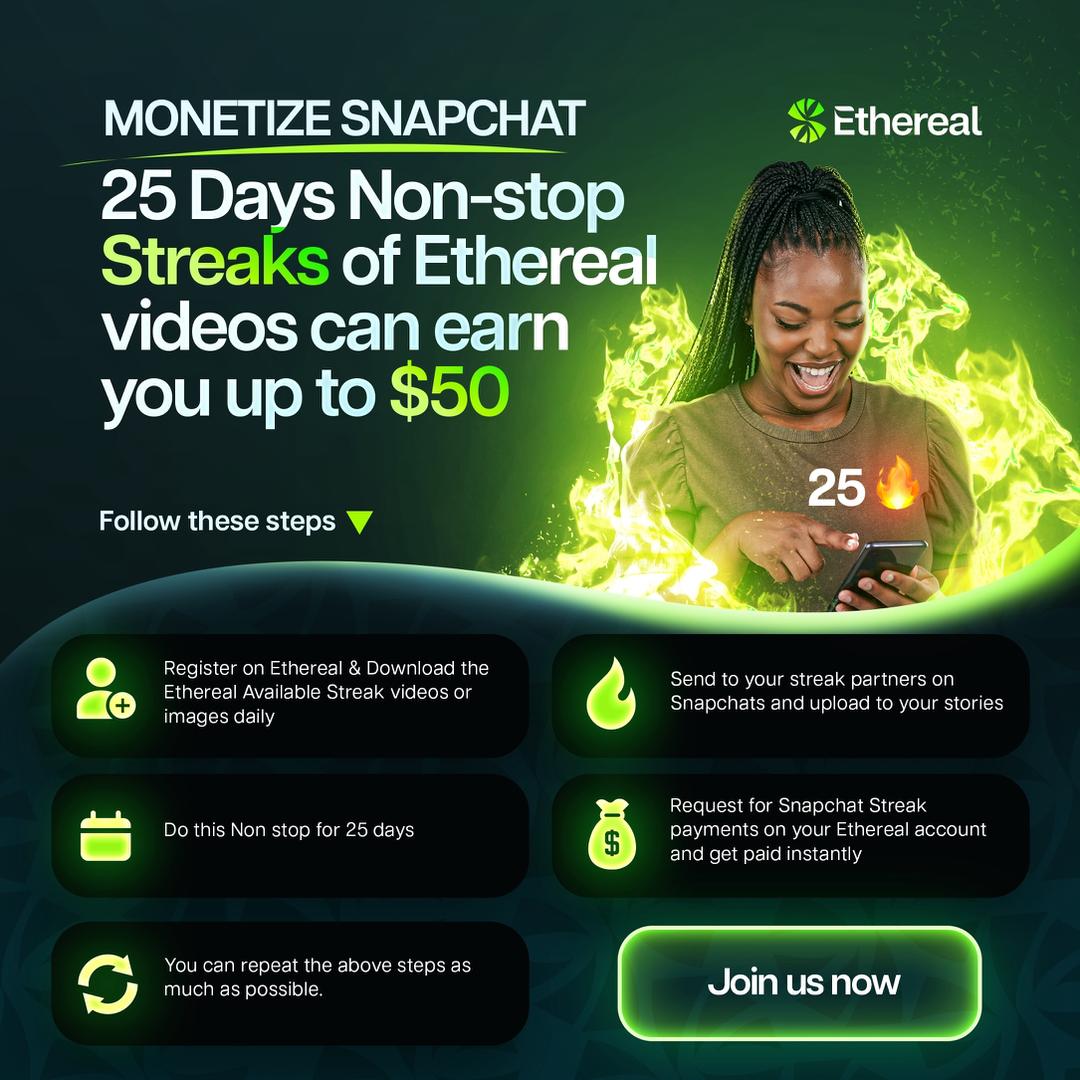 Ethereal, play and earn, social media earning